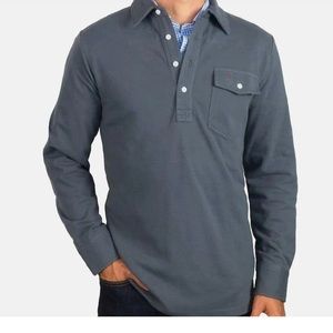 Criquet Blue Steel Long Sleeve Players Shirt